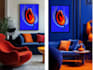 create custom abstract floral wall art for home decor