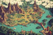 vector map illustration fantasy map design city map