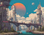do retro synthwave pop neo sci fi cyberpunk arts and logo