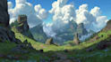 create stylized environment concept art, fantasy c