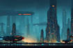 do cyberpunk scifi futuristic city