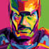 illustrate a superhero pop art