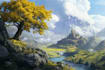 design stunning fantasy landscape