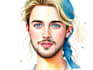 make marvelous watercolor portrait for yourself