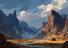 draw fantasy background and landscape