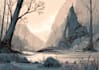 create stunning fantasy background and scenery illustration