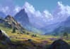 draw a natural landscape and background illustration