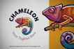 make an professional modern animals, chameleon logo