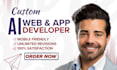 do custom ai website development ai mobile app development full stack developer