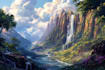 stylized environment concept art, fantasy background