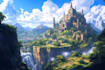 do fantasy background and landscape