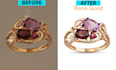 do professional jewelry retouching with glossy polished finish