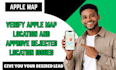verify your apple map location and approve rejected issues