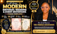 design modern birthday wedding and event invitations, canva templates