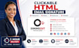 design a professional clickable HTML email signature for outlook apple mail