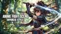 create 2d anime fighting scene anime video  japanese  style
