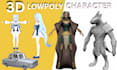create retro ps1 n64 low poly 3d character model game ready asset blender
