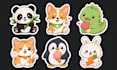 draw cute kawaii planner sticker set