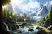 do fantasy background and landscape