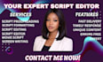 do movie script editing, script formatting, script proofreading, screenplay