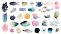 create unique watercolor hand drawn icons and illustrations
