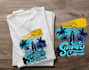 do unique summer beach t shirt logo design