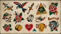 draw traditional tattoo style artwork
