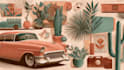 draw vintage illustration, retro or comic art