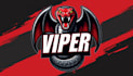 design super red viper mascot logo with express delivery