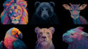 draw animals cartoon illustration