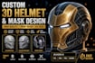 design custom printable 3d masks, helmets, cosplay stl files