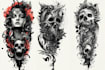 create custom portrait tattoo illustration detailed face art