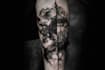 design custom negative space tattoo illustration modern