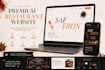 design a modern restaurant landing page with booking and menu