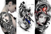 create custom cyber sigil tattoo illustration