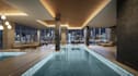 redesign 3d restaurant interior,dining area,luxury hotel, indoor pool,cgi layout