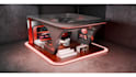 create 3d trade booth design, 3d booth stand with angle rendering