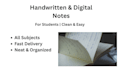 create neat notes, convert notes to PDF, or type assignments