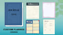 design daily, weekly, monthly planner and journal
