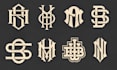 create vintage monogram logo design