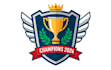 create unique champion cup golden ber mascot logo design