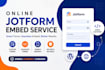 embed into your online form into your wix