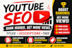 write clickable youtube titles, SEO descriptions with tags