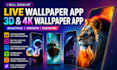 develop live wallpaper app , high quality wallpaper , 4k wallpaper with ads
