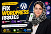 fix wordpress issues, wordpress bug fix, woocommerce fix, elementor and divi