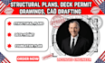 do structural plans deck permit drawings cad drafting foundation plan ohio stamp