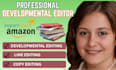 developmental edit and line edit your dark romance or thriller novel