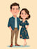 do couple caricature illustration for you