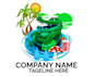 design high quality mascot alligator logo