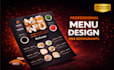 do restaurant menu, digital menu flyer, trifold brochure,TV menu